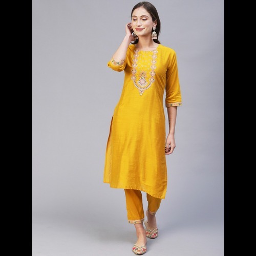 Designer Silk Kurti - Style: Traditional