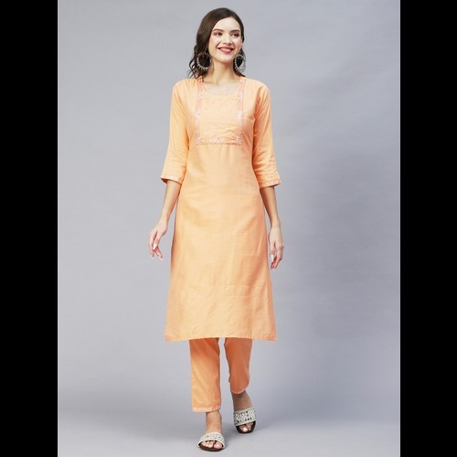 Designer Silk Kurti - Style: Traditional