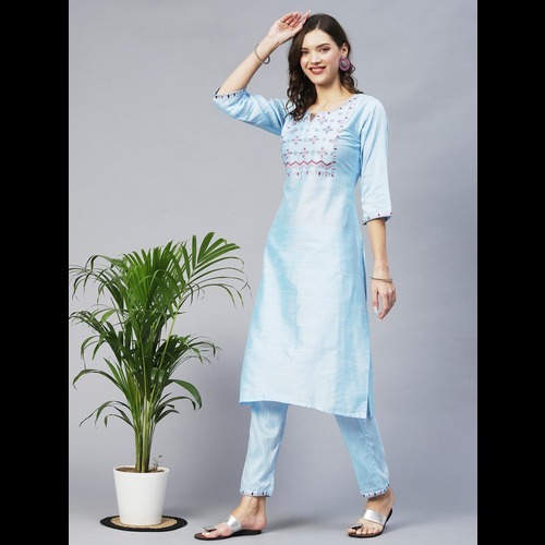 Designer Silk Kurti - Style: Traditional