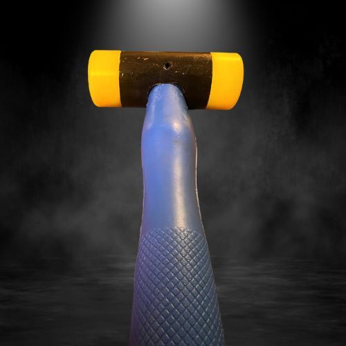 Yellow Tips Uhmw Hammer With Fiber Handle