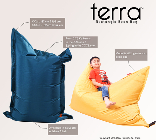 Terra Rectangle Bean Bag at Best Price in Gurugram Couchette Decor Private Limited