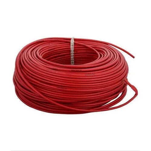 रेड सिंगल कोर पीवीसी इंसुलेटेड कॉपर वायर साइज: अलग-अलग उपलब्ध