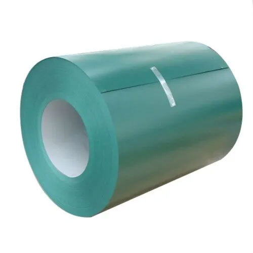 Green Galvanized Iron Color Coated Coils - Steel Material, Hot Rolled Technique, Green Color, Galvanized Surface Treatment | Industrial Usage, Corrosion Resistant, Durable