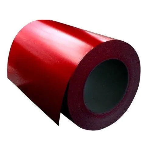 Red Galvanized Iron Color Coated Coils - Steel Material, Hot Rolled Technique, Industrial Usage | Surface Treatment: Galvanized, Vibrant Red Finish