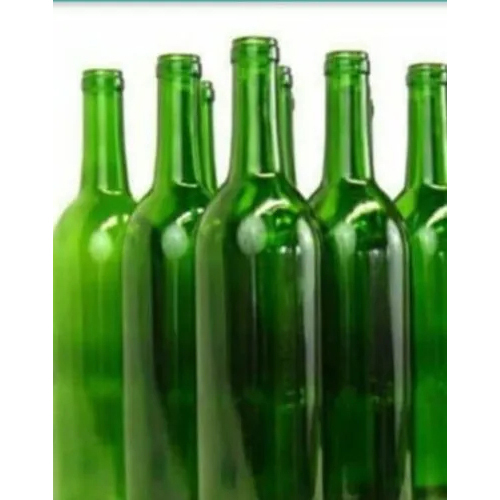राउंड 750 मिली ग्लास बॉटल ग्रीन