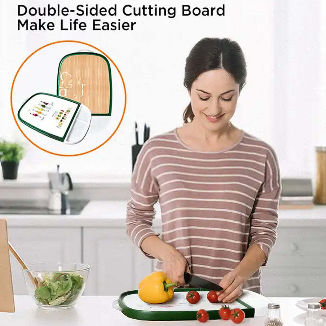 Cutting Board For All Type Eating Item For Home (5217) - Food-grade Pp Material, 45x31x3 Cm | Detachable Design, Anti-slip Surface, Built-in Whetstone