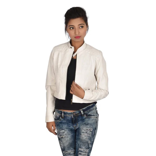 Women Genuine Leather Jacket - Full Sleeve, Zip Closer Type | Elegant Brown Plain Design For Party Wear