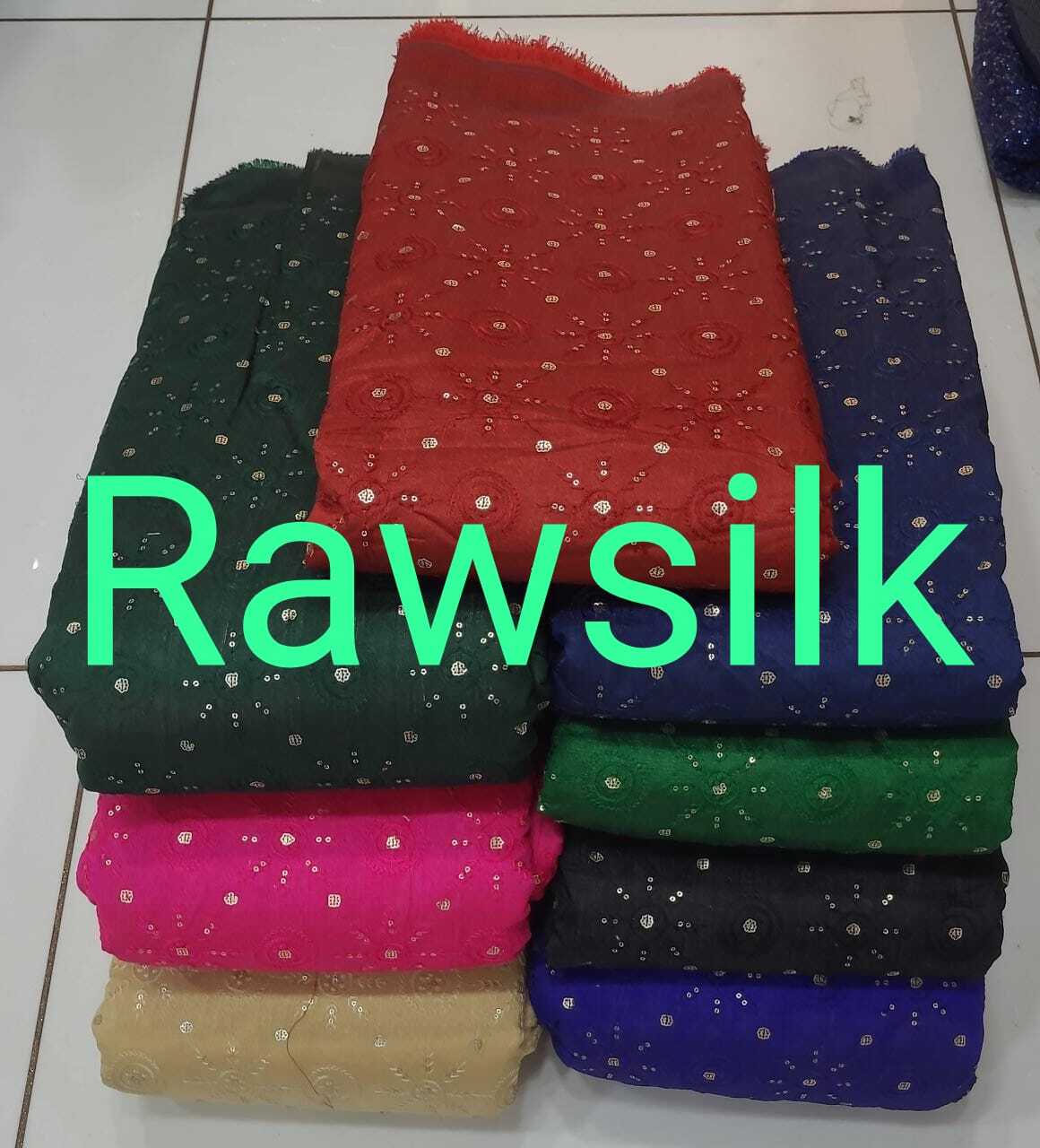 Raw Silk Fabric - Color: Multicolor