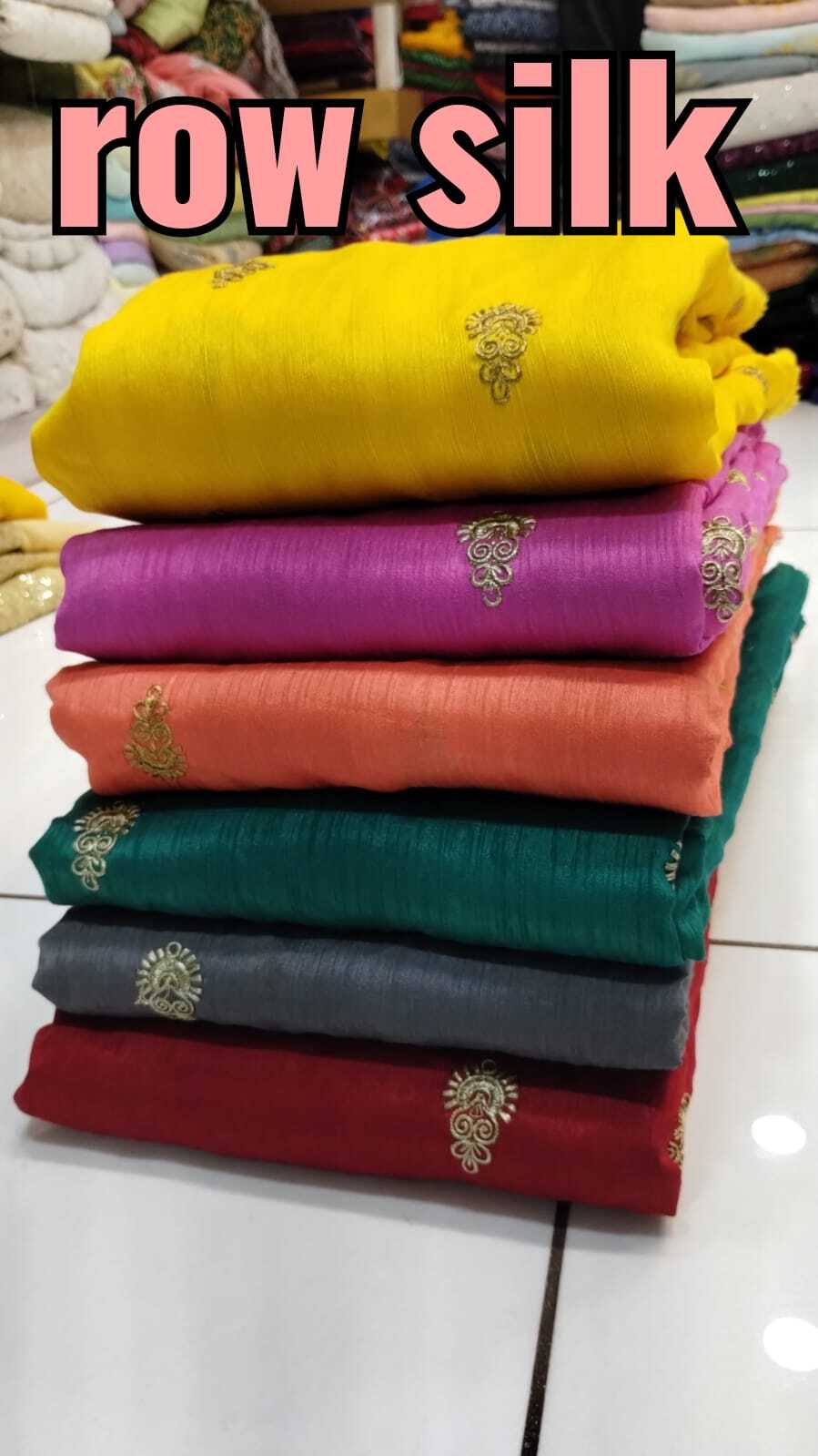 Raw Silk Fabric - Color: Multicolor