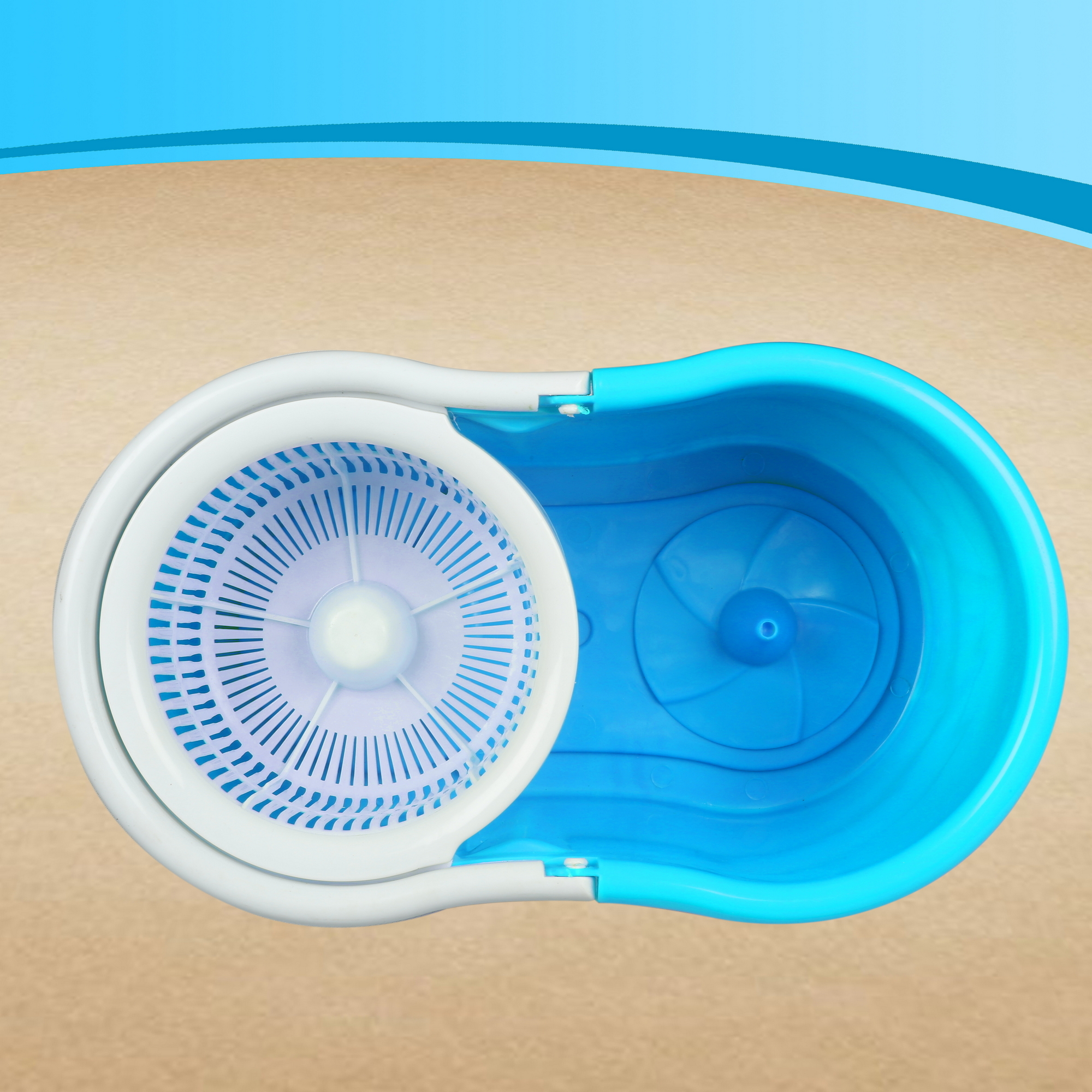 Blue 360 Degree Spin Mop Steel