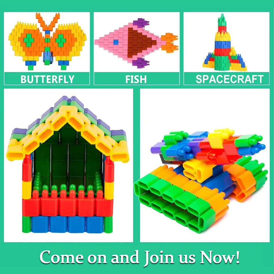 Bullet Building Blocks Mega Set 200 Pcs 4436 - Polypropylene Soft Plastic, 200 Pieces, Multi-color, 21x23x5 Cm | Develops Imagination, Dexterity & Logical Thinking