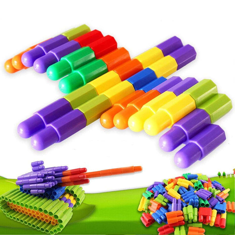 Bullet Building Blocks Mega Set 200 Pcs 4436 - Polypropylene Soft Plastic, 200 Pieces, Multi-color, 21x23x5 Cm | Develops Imagination, Dexterity & Logical Thinking