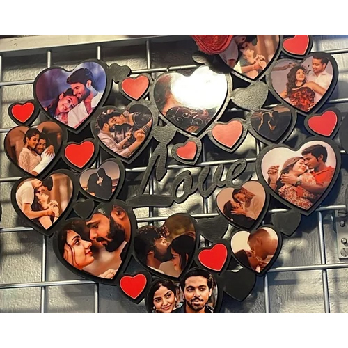 पॉलिशिंग कस्टमाइज़ हार्ट शेप फोटो फ्रेम