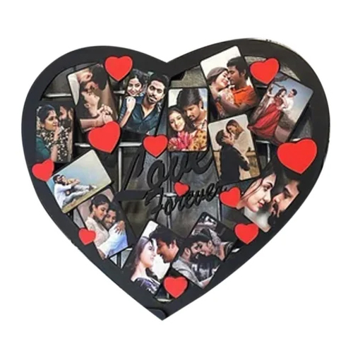 पॉलिशिंग हार्ट शेप्ड फोटो फ्रेम