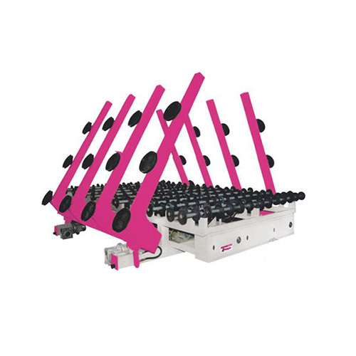 ब्लैक एंड पिंक ग्लास लोडिंग मशीन