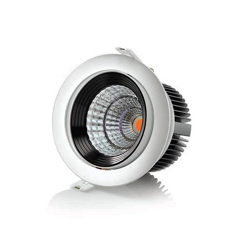 LED COB Down Light - Plastic & Metal, Round Shape, Various Sizes Available | Black Finish for Versatile Lighting Applications