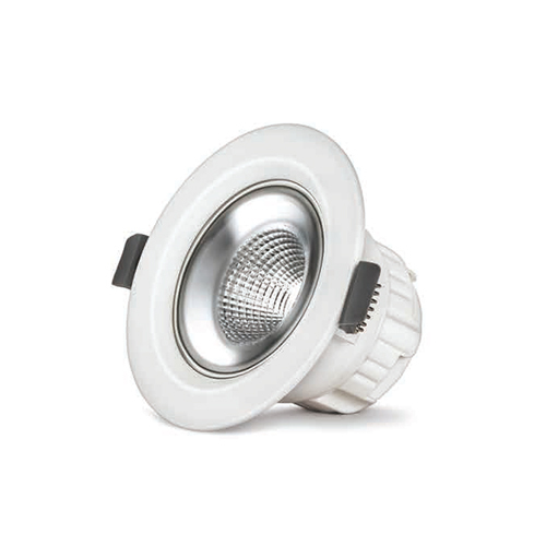 LED Round Down Light - Plastic and Metal Material, Various Sizes Available, Elegant White Color