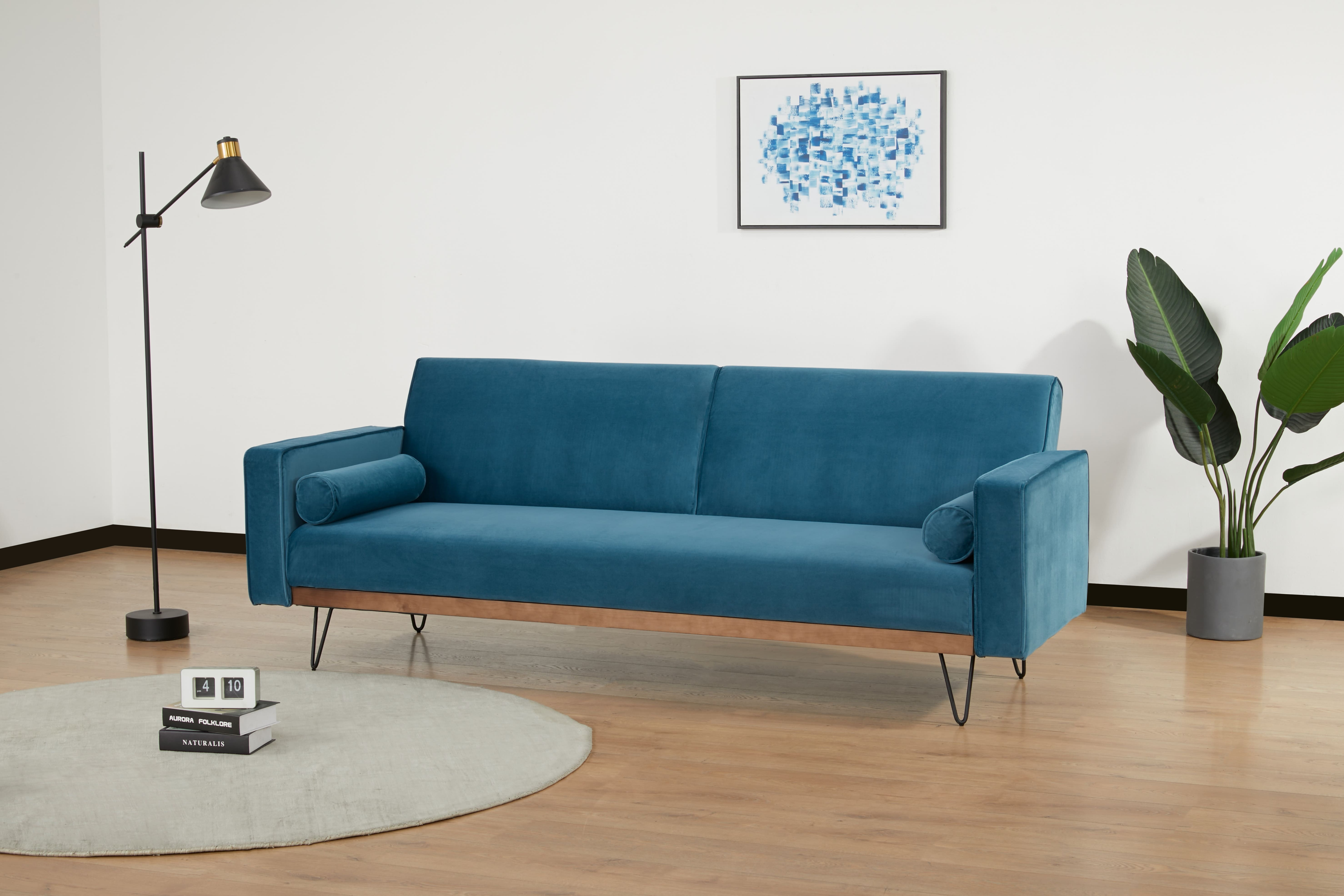 Tanky Sofa Cum Bed In Blue Colour