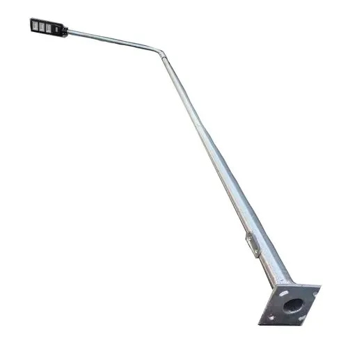 10 Meter Street Light Pole - Mild Steel, 6 Meter Height, Silver Color | Single-Arm Design, Powder Coated Finish, Ideal for Street Applications