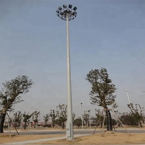 Silver 25 Meter High Mast Lighting Pole