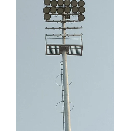 Stadium Mast Pole - Metal, 9 Feet Length - Silver Finish, Durable Design