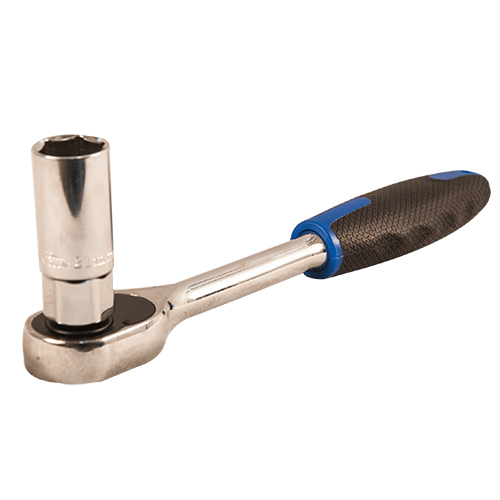 सिल्वर-ब्लू-ब्लैक रैचेट हैंडल