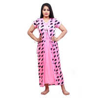 रेनी सैटिन हार्ट प्रिंट टू पीस नाइटी