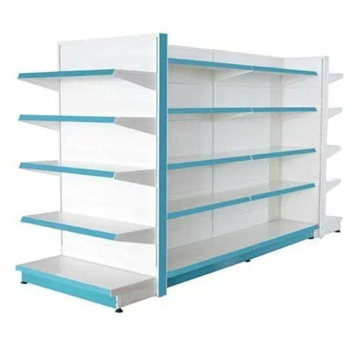 White And Blue Retail Display Racks