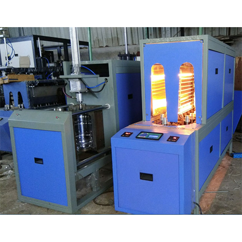Semi Automatic Jar Blowing Machine - 20 Liter, 1 Cavity Blowing, 100 Bottles BPH , Industrial Use, Blue Finish