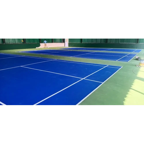 Outdoor Badminton Flooring - Color: Blue