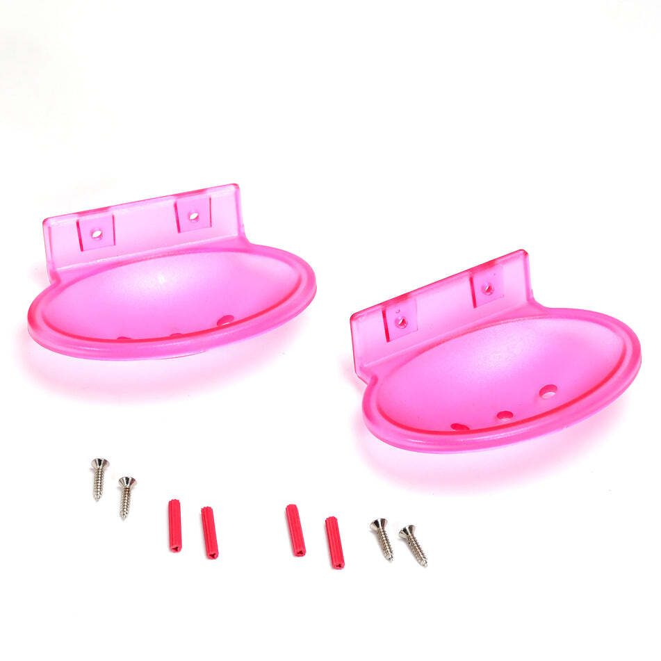 Ovel Shape Soap Dish Tray Soap Holder Soap Box 2 Pcs (7643) - Plastic, 16x12x7 Cm | Versatile Mounting, Smooth Surface, Convenient Dual Holder Options