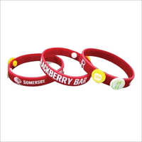 सिलिकॉन प्रोमोशनल रिस्टबैंड सिल्क नॉट्स कफ लिंक