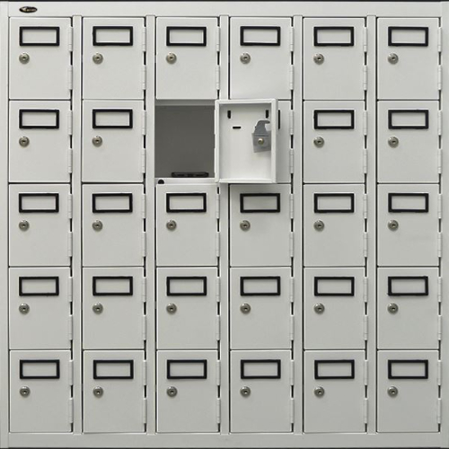 Bond White / Prince Grey Cell Phone Locker