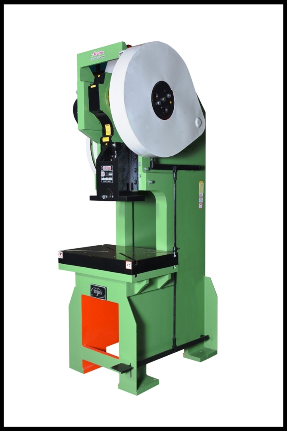 C Type Power Press Machine - Is-2062 Graded Rolled Steel, 350 Kg Weight, Green Color | Includes 1 Hp Motor, Precision Gears, Strain-free Frame Design, Warranty Included