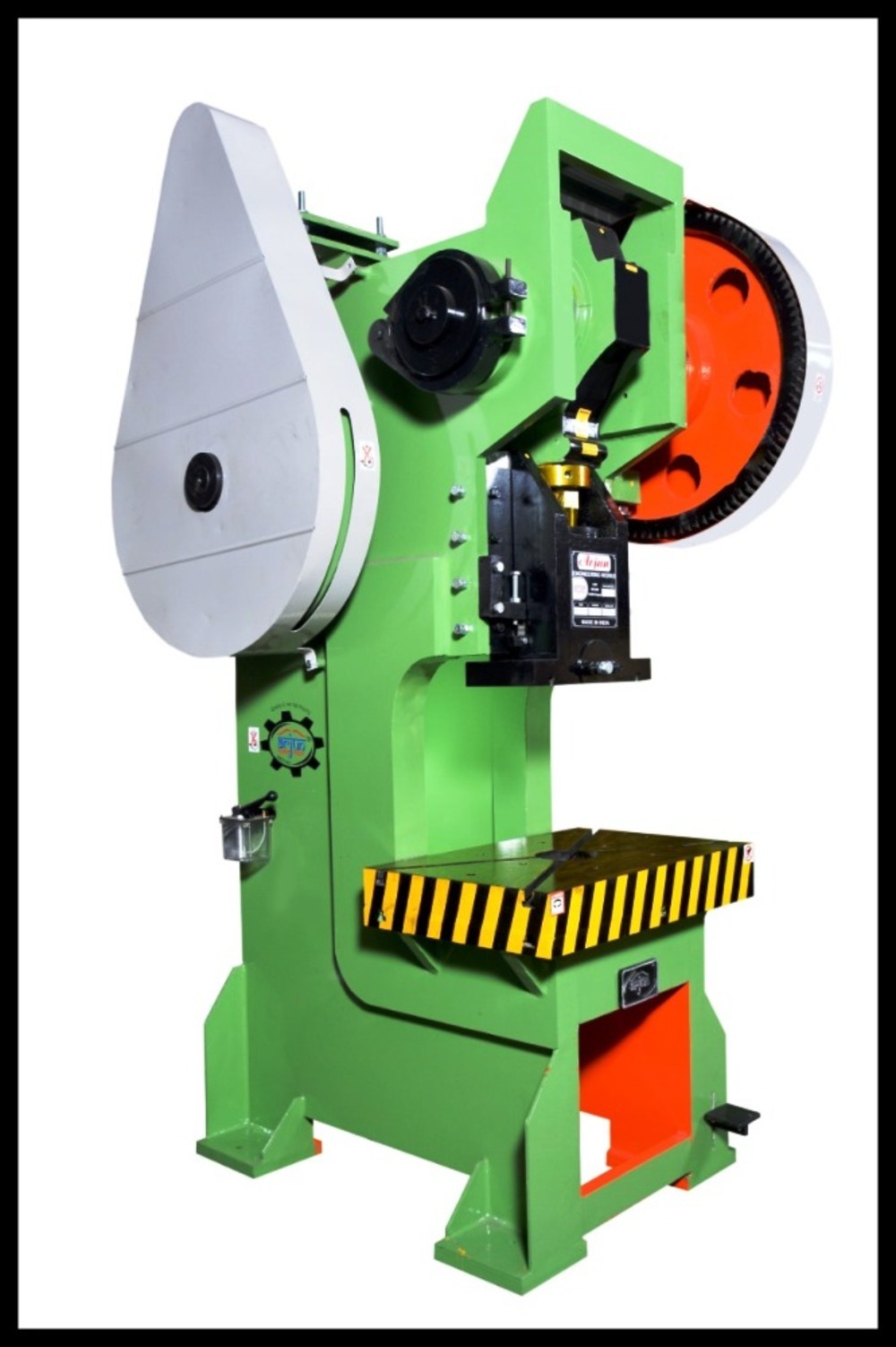 C Type Power Press Machine - Is-2062 Graded Rolled Steel, 350 Kg Weight, Green Color | Includes 1 Hp Motor, Precision Gears, Strain-free Frame Design, Warranty Included