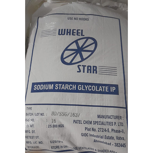 Sodium Starch Glycolate IP - White, Odorless Powder | High Purity, Moisture Nil, Reagent Grade Disintegrant for Pharmaceuticals