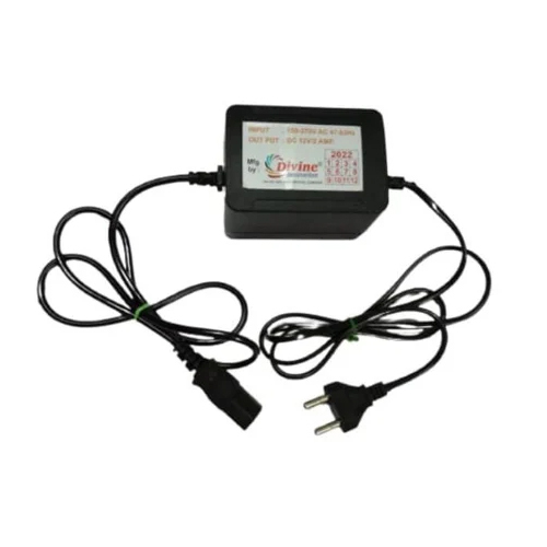 Plastic 2 Amp 12 V Zatka Machine Power Adapter