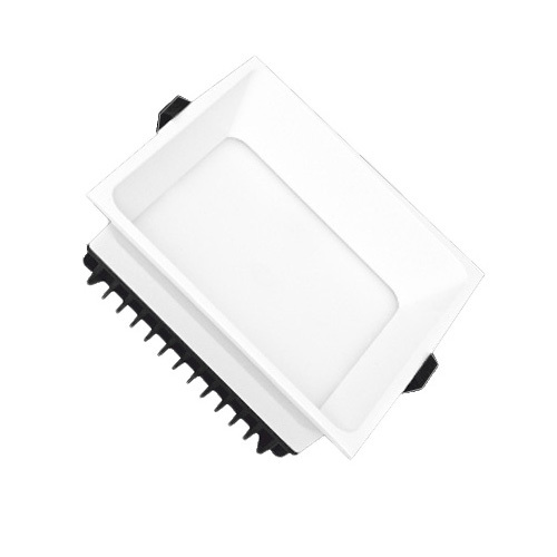 Square Deep Downlight - Metal & Glass | Electrical Socket, Versatile Illumination Solution