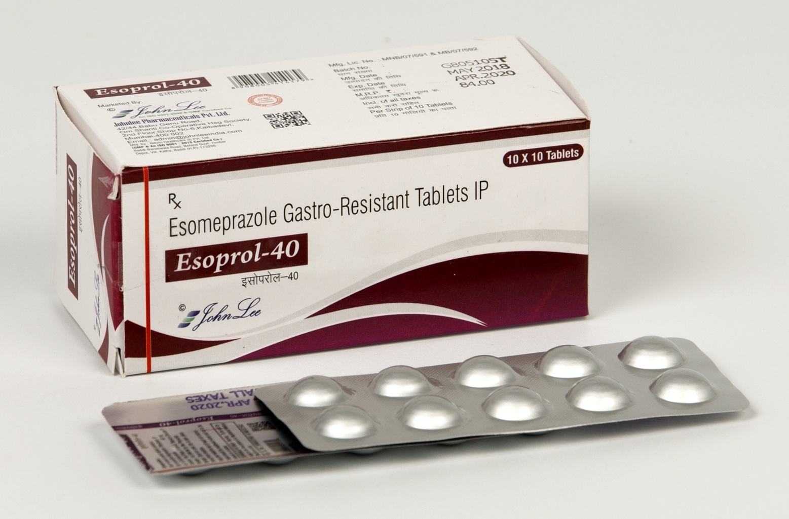 Esomeprazole Tablets - 20mg & 40mg Ip | Designed For Treating Stomach Acid-related Conditions, Including Ulcers And Gerd