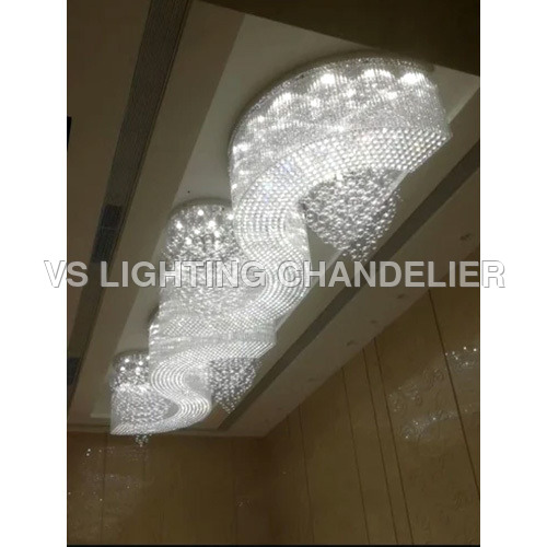 Polished Ceiling Crystal Chandelier