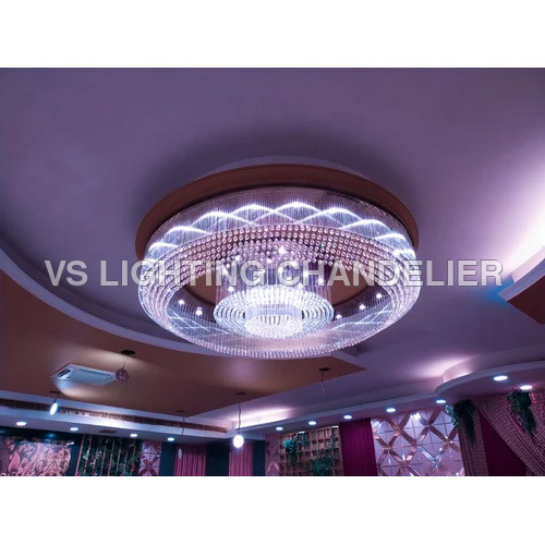 पॉलिश गोल क्रिस्टल झूमर