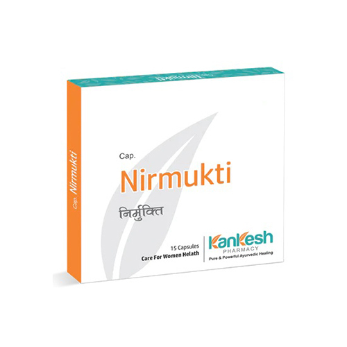 निर्मुक्ति आयुर्वेदिक कैप्सूल आयु वर्ग: वयस्कों के लिए