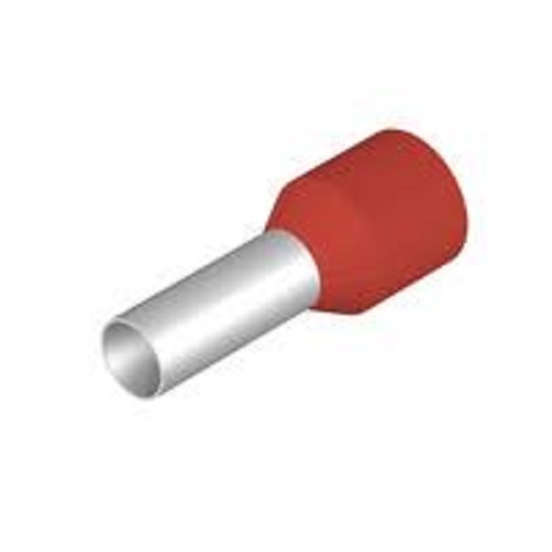 Weidmuller 9019240000 - Red Wire End Ferrule 7awg, 22mm O/a Length, 12mm Pin Length, 0.54g, 100/pkg, 1 Year Warranty, Rohs Compliant