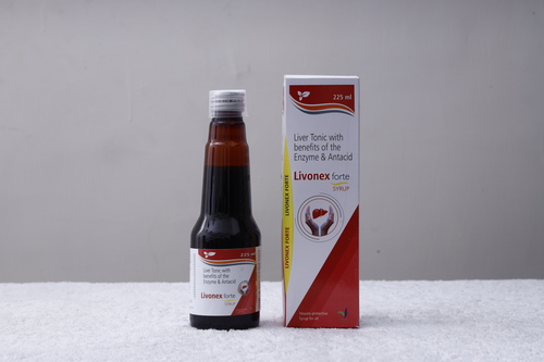 LIVONEX FORTE 225ML - Herbal Liver Care Syrup with Digestive Enzyme Enhancer, Supports Liver Detoxification & Function, Boosts Immune System