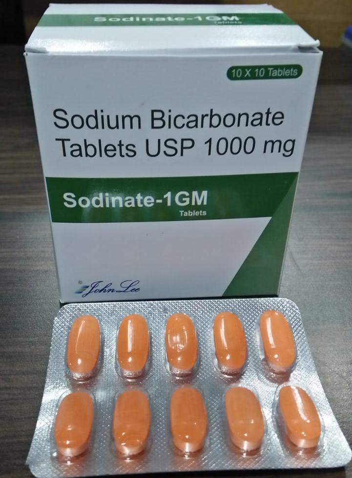 Sodium Bicarbonate Tablet - 500mg, 1000mg | Orange Blister Pack, Antacid For Heartburn Relief, Ph Adjustment For Blood Or Urine