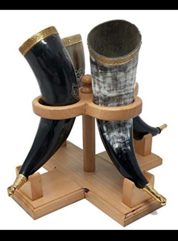 Metal Viking Drinking Horn