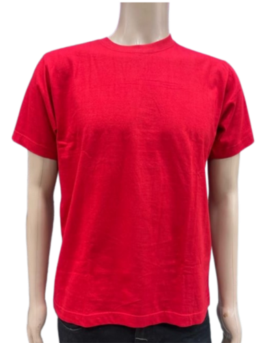 Cotton Round Neck T-shirt - Cotton, Customized Sizes Available from XS to XXXL, Unisex, Plain Pattern, Short Sleeve Style