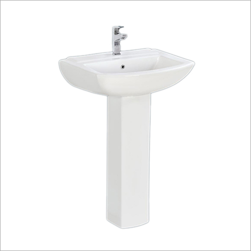 व्हाइट पेडस्टल वॉश बेसिन