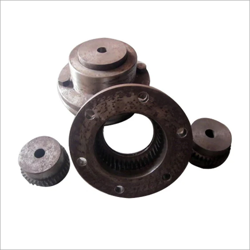 Full Gear Coupling - Mild Steel, Standard Size, Silver Finish | Heavy-Duty Torque Transmission, Misalignment Compensation, Ideal for Crane Spare Applications
