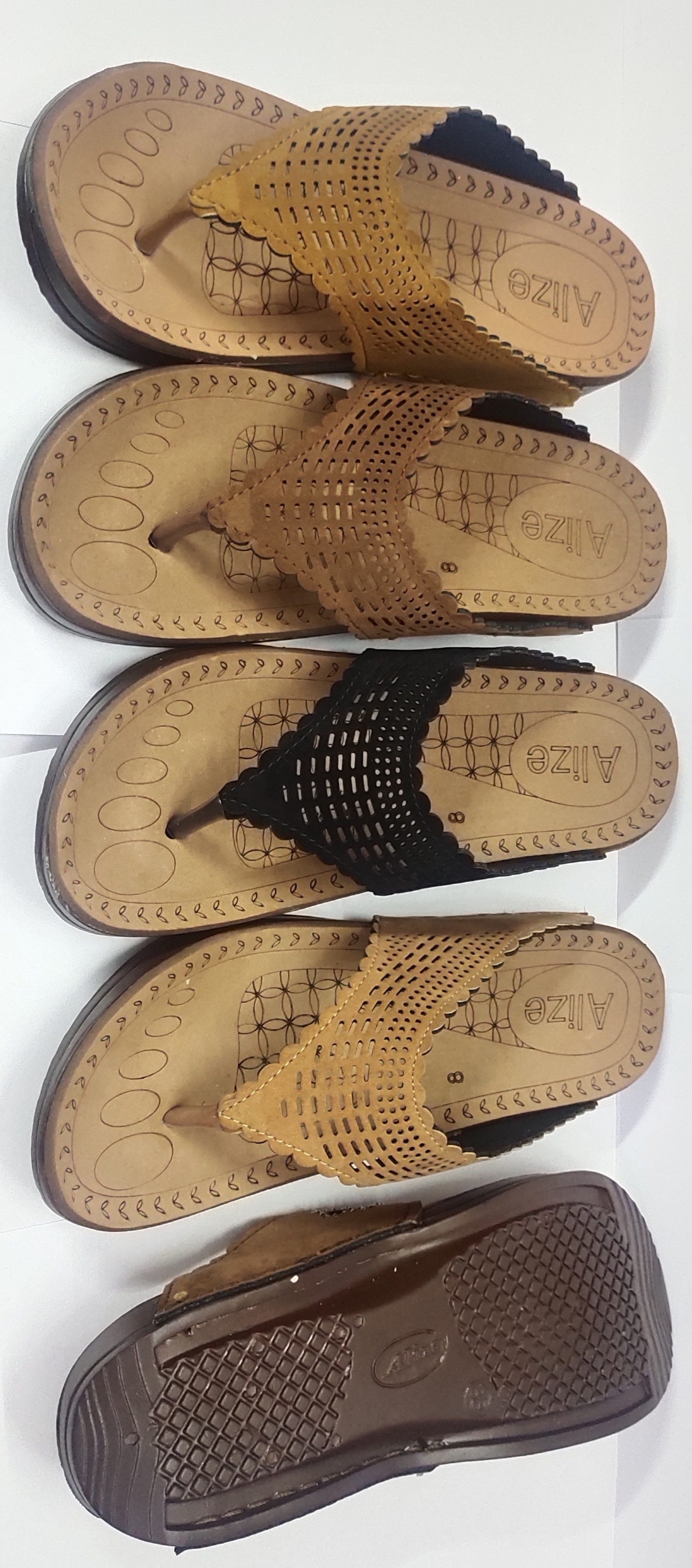 Ladies Soft Chappal - Wool Material, All Sizes Available | Color Options: Black, Brown, Tan, Beige - Pvc Outsole For Enhanced Durability